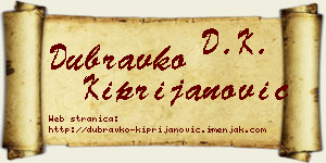 Dubravko Kiprijanović vizit kartica